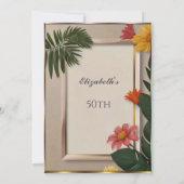 クリーム サマータイム 50歳の誕生日パーティー 招待状 (裏面)