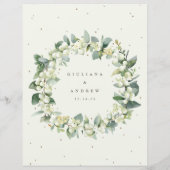 クリーム スノーベリー+ユーカリ ウェディング ドリンク/バー メニュー (裏面)