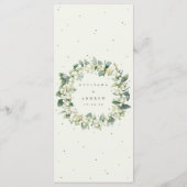 クリーム スノーベリー+ユーカリ 4 コース ウェディング フラット メニュー (裏面)