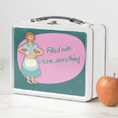 クリーム·ソイング·キッチー·フィフティーズ·ハウスウィフ メタルランチボックス (インサイチュ)