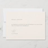 クリーム&ダスティブルーブライドメイド提案カード 招待状 (裏面)