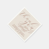 クリーム&テラコッタミニマリストシック スタンダードカクテルナプキン (角)