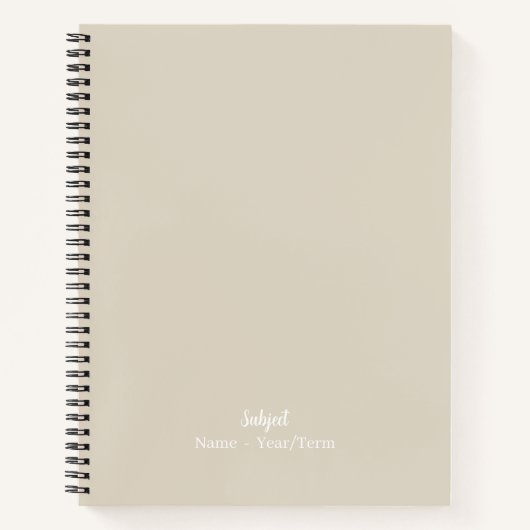 クリーム ノートブック (正面)