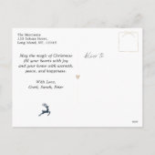 クリーム:フェスティバルボウ&ツリードードルズホリデーポストカード シーズンポストカード (裏面)