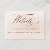 クリーム フローラル パンパス グラス セージ ウェディング ウェブサイト エンクロージャーカード (正面)