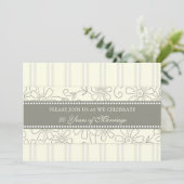 クリーム フローラル 20周年パーティー招待状 招待状 (スタンド正面)