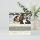 クリーム·フローラ·フ結婚ォトの誓いの更新招待状 招待状 (スタンド正面)