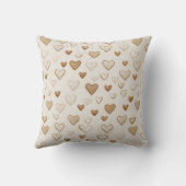 クリーム＆ブラウンハートのバレンタインデー クッション (裏面)