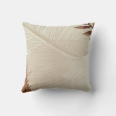 クリーム&ブラウンミニマリストナチュラル抽象芸術 クッション (裏面)