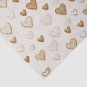 クリーム＆ブラウン ハート バレンタインデー 薄葉紙 (詳細)