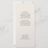 クリーム ブラウン リボン 挙式後 お祝い 招待状 (裏面)
