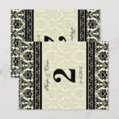 クリーム&ブラックダマスク ポストカード (正面/裏面)