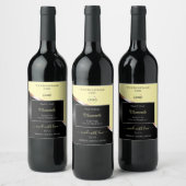 クリーム ブラック ウェーブ ローズゴールド ロゴ プロダクト ラベル (ボトル)