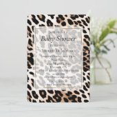 クリーム ブラック レオパード プリント 招待状 (スタンド正面)