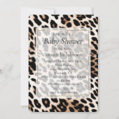 クリーム ブラック レオパード プリント 招待状 (正面)