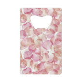 クリーム ブラッシュ ピンク ローズ 花の花嫁のシャワー クレジットカード栓抜き (裏面)