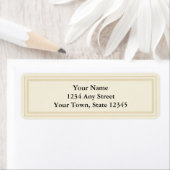 クリーム&ベージュ色カスタム差出人住所ラベル ラベル (インサイチュ)