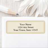 クリーム&ベージュ色カスタム差出人住所ラベル ラベル (インサイチュ)