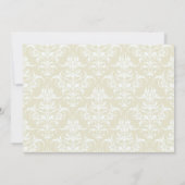 クリーム&ホワイトダマスコスsipと参照招待状 招待状 (裏面)