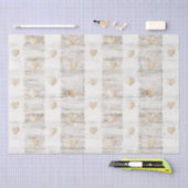 クリーム ホワイト ベージュ ボヘミアンハート ブライダルシャワー 薄葉紙 (クラフト)