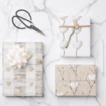 クリーム ホワイト ベージュ ボヘミア ハート ブライダルシャワー ラッピングペーパーシート<br><div class="desc">クリーム ホワイト ベージュ ボヘミア ハート ブライダルシャワー</div>