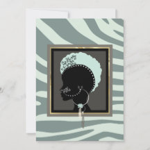 クリーム、ミントグリーン、ブラックゼブラ印刷