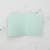 クリーム、ミントグリーン、ブラックゼブラ印刷 シーズンカード (内部)