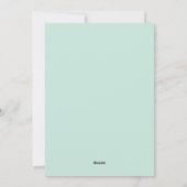 クリーム、ミントグリーン、ブラックゼブラ印刷 シーズンカード (裏面)