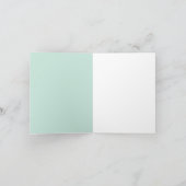 クリーム、ミントグリーン、ブラックゼブラ印刷 シーズンカード (内部)