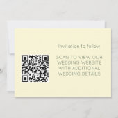 クリーム&ユーカリ日付を保存QRコード セーブザデート (裏面)