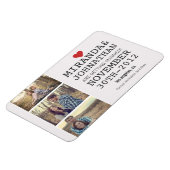 クリーム&レッドフォトストリップ日付磁石を保存 マグネット (左側)