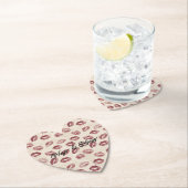 クリーム レッド リップス キッス フリーティー ラブ ペーパーコースター (インサイチュ)