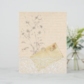 クリーム&レースフローラスクラップブック紙 (スタンド正面)