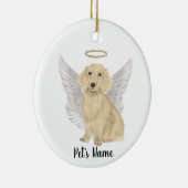 クリーム ロングヘアード ダックスフンド 追悼記念 セラミックオーナメント (右)