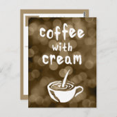 クリーム《写真》ぼけ味入りコーヒー ポストカード (正面/裏面)