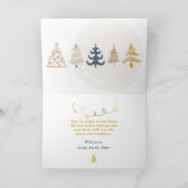 クリーム:弓と木のドードルズホリデーフォールディングカード カード (内部)