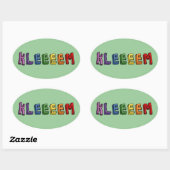 クリーム 楕円形シール (シート)