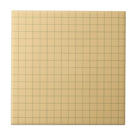 クリーム&深いグリーン市松模様にレトロミニマリスト タイル (正面)