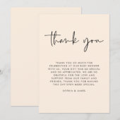 クリーム 現代の男女兼用ベビーシャワー お礼 招待状 (正面/裏面)