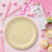 クリーム(白フローラ) ペーパープレート (パーティー)