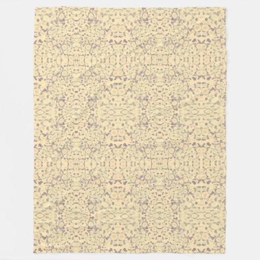 クリーム（紫） フリースブランケット (正面)