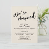 クリーム 結婚しました ウェディング・レセプション後 招待状 (スタンド正面)