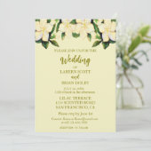 クリーム&金ゴールドカラライズグリーン結婚リーズ 招待状 (スタンド正面)