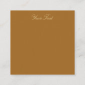 クリーム&金ゴールドスクラップブックスタイル スクエア名刺 (裏面)