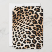 クリーム 黒 ヒョウ柄 プリント 招待状 (裏面)
