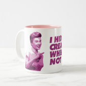 「クリーム」- KoffeeKatを隠して下さい ツートーンマグカップ (正面左)