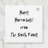 クリーメリープマスクリスマスのお気に入りギフトラベルホラー フェイバータグ (裏面)