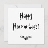 クリーメリープマスホラークリスマスギフトカード カード (裏面)