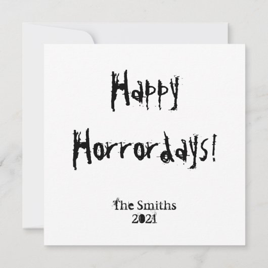 クリーメリープマスホラークリスマスギフトカード カード (裏面)