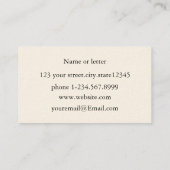 クリーモダンミニマルムアイボリー 名刺 (裏面)